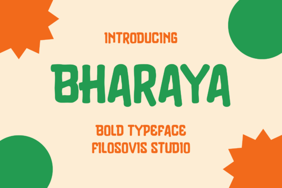 Bharaya: A Fun Display Font for Crafters and Product Designers