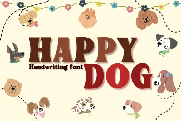 Happy Dog: A Cheerful Display Font for Editorial Design Projects
