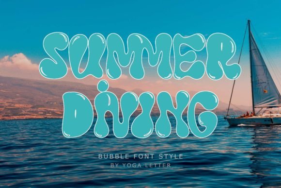 Summer Diving: A Breezy Display Font for Laid-Back Editorial Design