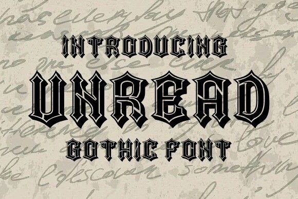Unread: A Modern Gothic Font That Elevates Brand Identity
